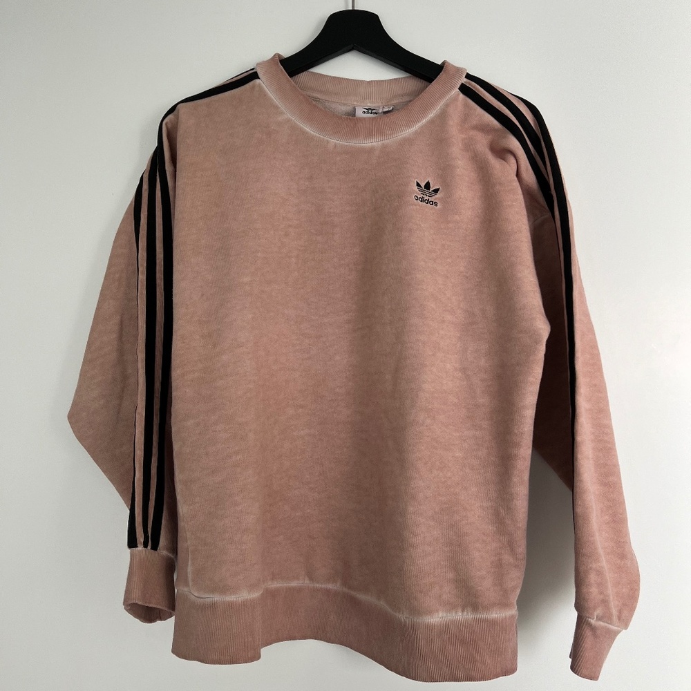 Adidas Originals Pink Crewneck Sweatshirt 3-Stripes Logo